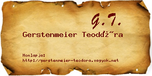 Gerstenmeier Teodóra névjegykártya